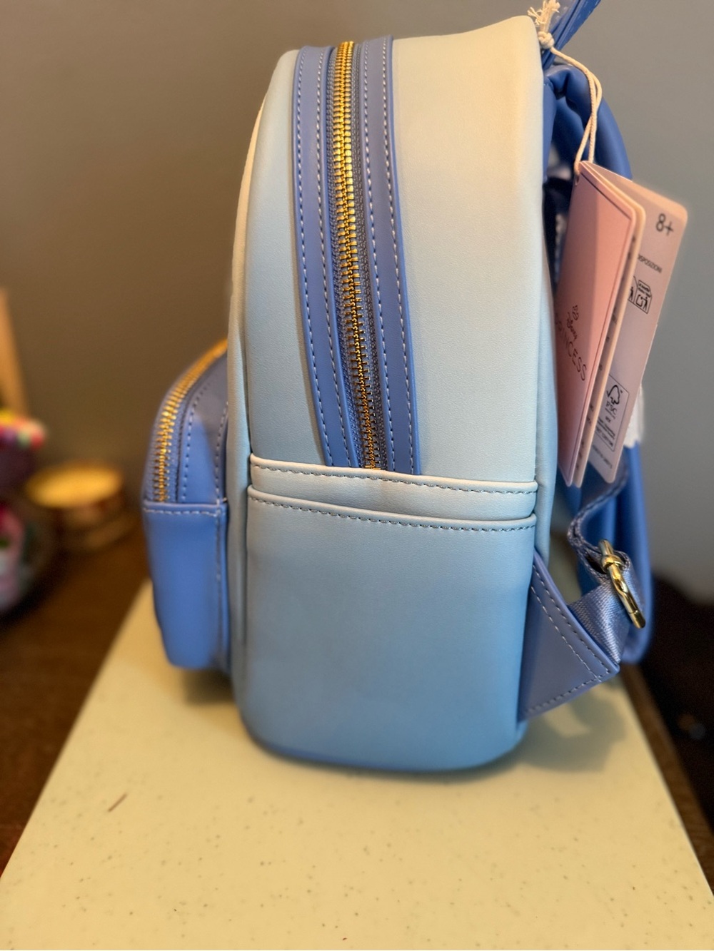 Disney x Loungefly Cinderella Pumpkin Carriage Mini Backpack - Light Blue - Picture 3 of 8